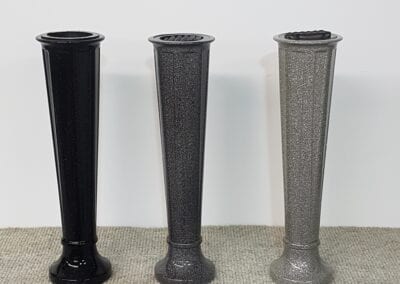 Black, grey and silver memorial vase